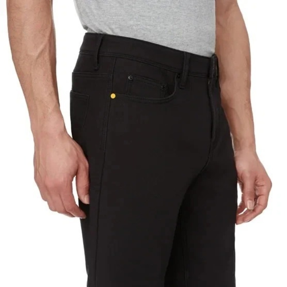 CAT Men's Straight Leg Fleece Lined Stretch Canvas Work Pants Black 38 x 32 NWT - Picture 4 of 7